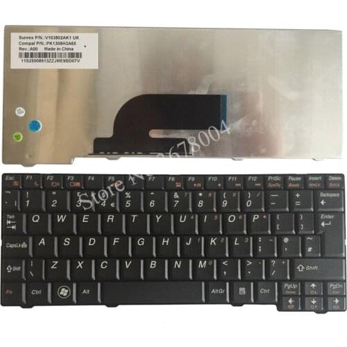 New UK laptop keyboard For Lenovo S10-2 S11 20027 S10-3C S10-2C S10-3 UK Keyboard black