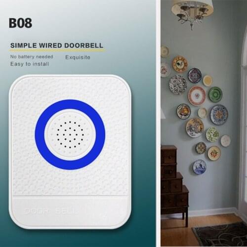 OOTDTY DC12V Wired Doorbell Hotel / Apartment / Home Door Access Control System With 4 Wires No Need Batteries For Security