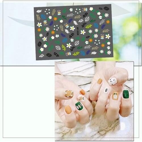 Nail Art Transfer Stickers 3D Design Manicure Tips Full Wraps Decal Nail Sticker Decorations Nails Foil naklejki na paznokcie