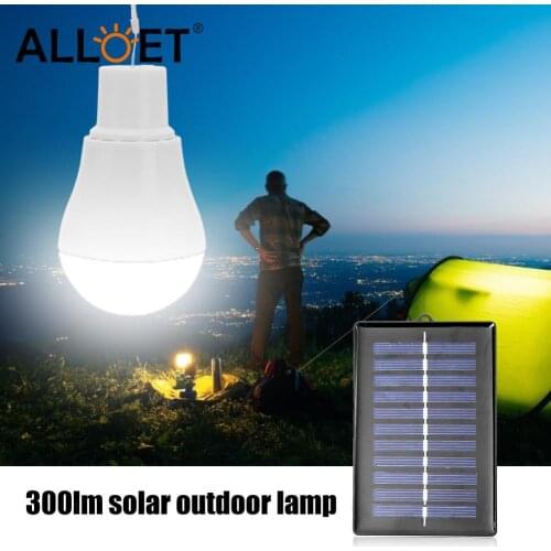 Portable Solar Power Panel 5V 15W 300LM Solar Power Energy Outdoor Lamp USB Rechargable Led Bulb