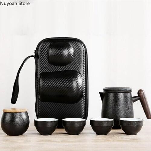 Portable Teapot Travel Tea Set Set Ceramic Filter Tea Tea Caddy/Teapot/Tea Cup Accessories Outdoor Travel Tea Making Tools