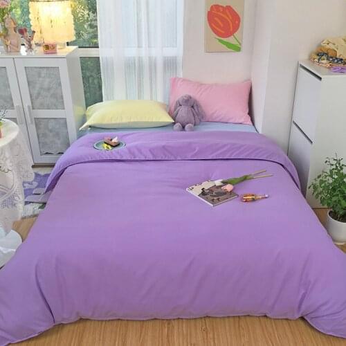 Macar Solid Color Nordic Bedding Set Bed Linen Sheet Duvet Cover Single Queen King Quilt Covers Sets Bedclothes Simplicity