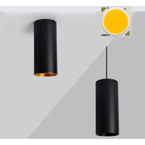 Sale Luxury Ceiling Lamp Cylindrical LED COB Downlight Metal Hanglamp For Living Room Restaurant Bar 10W 15W Q30