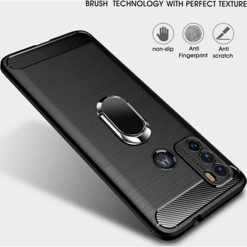 Luxury case For Motorola G60 G50 Edge S G30 G10 G1000 G Play Stylus 2021 E7 G9 Power G 5G Plus Silicone Finger ring Holder cover