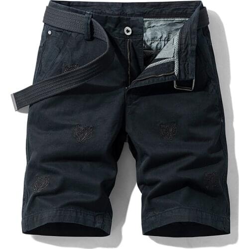 Summer New Cotton Cargo Shorts Tactical Cargo Shorts Men Jogger Military Cargo Shorts Casual Loose Men Shorts Tiger Printing