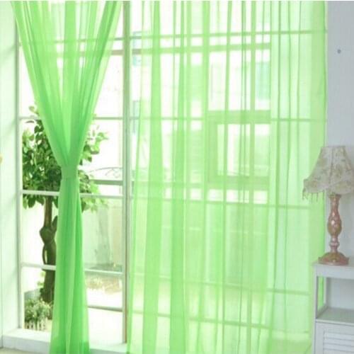 Pure Color Wedding Glass Screen Transparent Window Screen Color Door Curtain Window Room Divider Home Decoration Cortinas