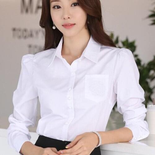 Tunic 2020 Social Autumn White Office Shirts Plus Size Blouses For Women 2xl 3xl 4xl Blusas Femininas Ladies Work Tops A483