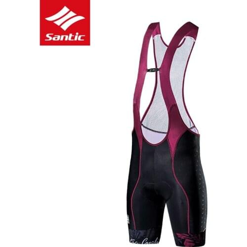 Santic 2018 New Women Bicycle Cycling Bib Shorts Professional MTB Road Bike Riding Bib Shorts Breadthable Cycling Clothing