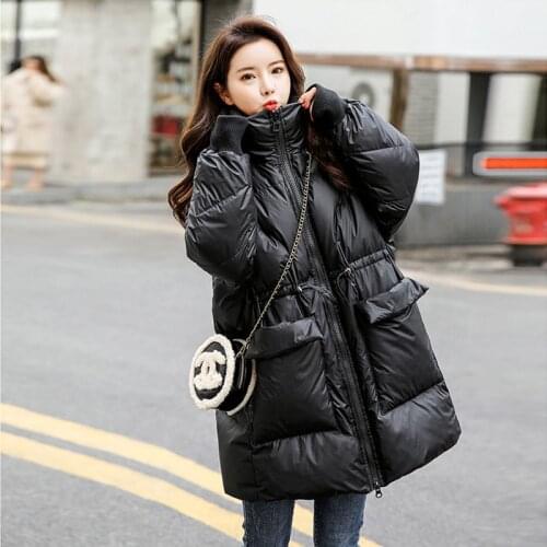 SEDUTMO Winter Oversize Long Duck Down Jackets Women Casual Warm Thick Coat Autumn Fashion Slim Pocket Puffer Jacket ED1385