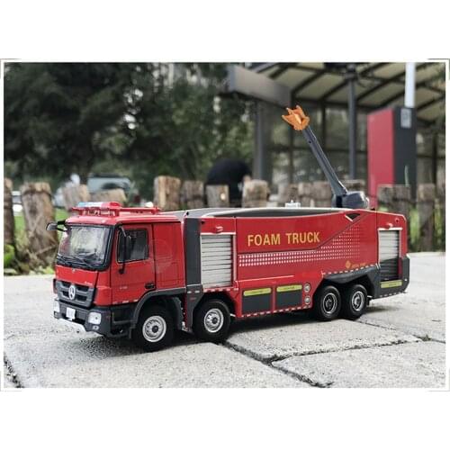 1/50 Jetta For BENZ ACTROS Buffalo Engine Fire Foam Truck Diecast Model CAR Red Toys kids Boys Collection Metal,Plastic,Rubber