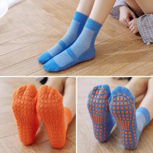 1 pair Socks Soccer Football Sports Socks Non-slip Floor Socks Fashion Short Silicone Dots Anti Slip Cotton Trampoline