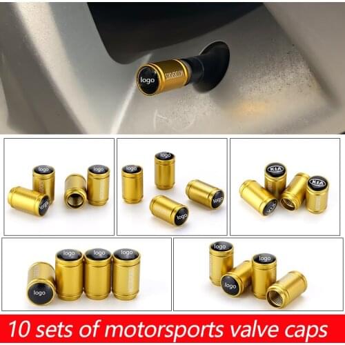 10 sets of car tire nozzle cap anti-theft metal tire anti-theft valve cap valve core cap cap anti-theft universal