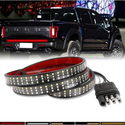 12V 60inch 1.5m Truck Trailer Accessories Brake Stop Lamps 3 Colors Flashing Pickup Rear Turn Signal Lights LED Strip
