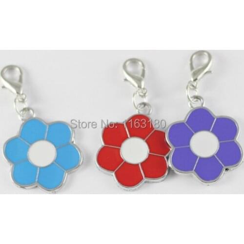 360 pcs/lot Personalized Engraved Designers Flower Pet ID Tag Dog Tag Cat Tag