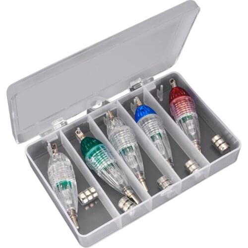 5pcs Mini Deep Fishing Lure Light Night Fish Attracting Light Indicator Lure LED Fishing Waterproof Underwater Flash Light Bait