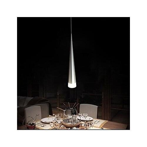 Free shipping. LED Modern Aluminum Pendant Light, 1 Light, Transparent Acrylic Metal Plating,110V-240V