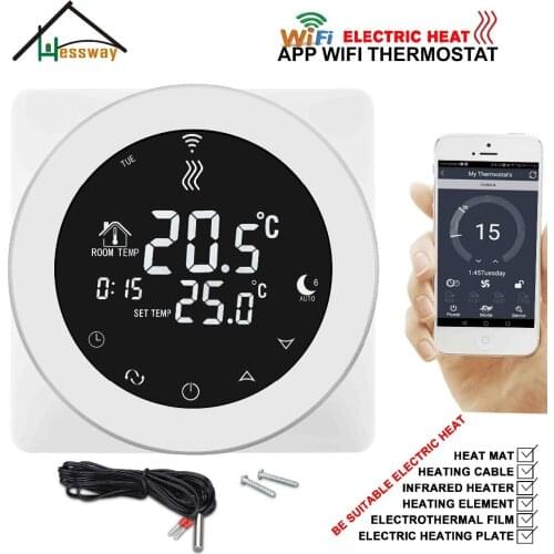 HESSWAY 16A Relay Dual sensor WIFI digital thermostat for electric heat