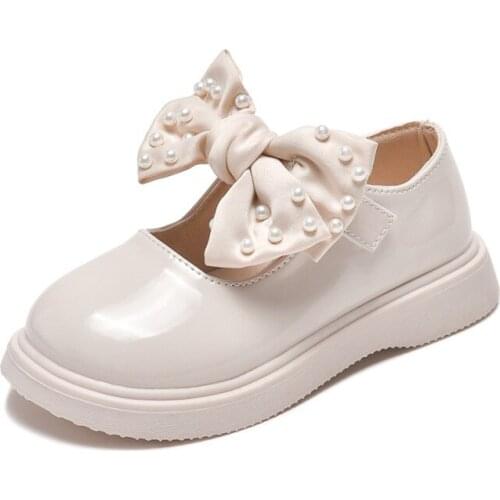 Kids Girls Low-heeled Bright skin Leather Shoes Summer Spring Female British Style Casual Loafers Fashion Shoes New Style