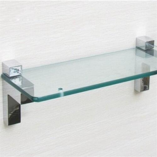 New Zinc Alloy Glass Shelfs Adjustable Glass Clamp Glass Coating Bracket Chrome Alloy Shelf Bracket Support Clip