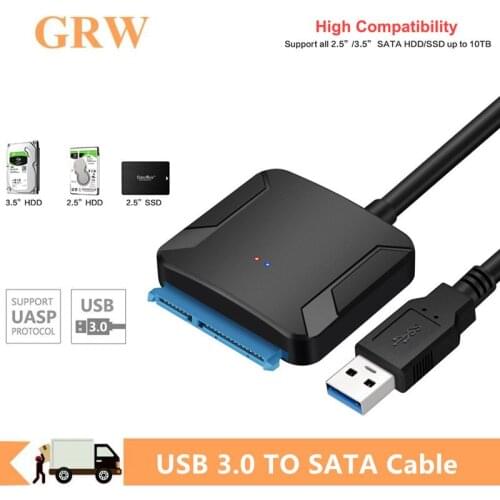 USB 3.0 To SATA 3 Cable Sata To USB Adapter Cables Support 2.5 Or 3.5 Inch External SSD HDD Adapter Hard Drive USB 3.0 TO Sata