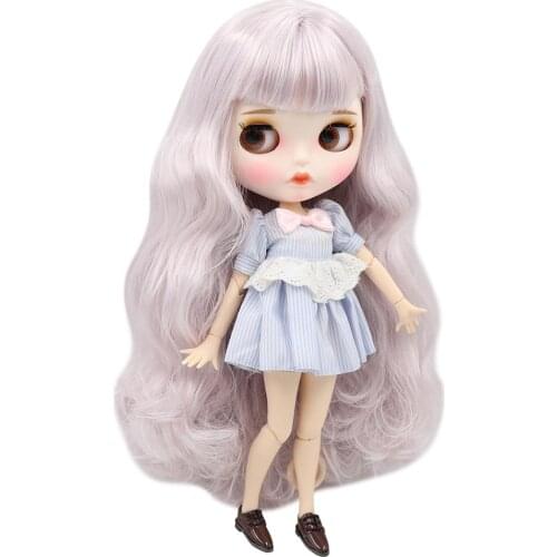 ICY DBS Blyth Doll 1/6 bjd pale violet hair grey mix violet hair 30cm doll custom doll DIY
