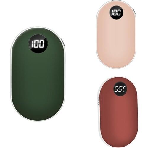 Best Mini Hand Warmer Power Bank 2 in 1 Double-Sided Heating LED Digital Display Aluminum Alloy Hand Warmer