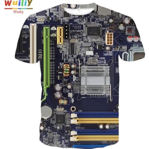 Motherboard T-shirt For Men Summer Processor Graphic 3D Print Tees Sport T Shirt 2021 New Tops