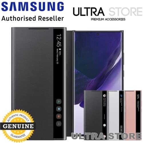 Official GENUINE Samsung Galaxy Note 20 Ultra CLEAR S-VIEW Flip Cover for Galaxy Note20 5G Mirror Wallet Protection Leather Case