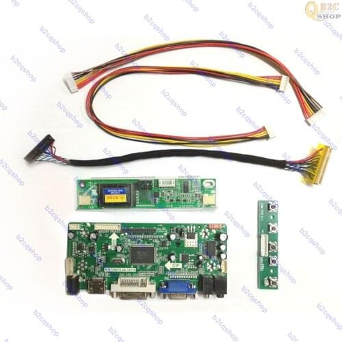 LCD Driver Board Lvds Inverter Diy Monitor Kit for 19" M190PW01 V.5 v5 1440X900 HDMI-compatible+DVI+VGA+Audio