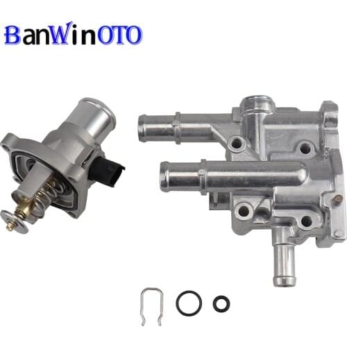 Polished Smooth Aluminum Thermostat Housing Assembly Metal Case for Chevrolet Cruze for Opel Astra T300 Aveo 96984103 96984104