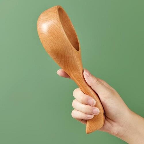 Ladle Big Dessert Spoon Tablespoons Large Wood Spoon Long Handled Wooden Soup Spoon Big DinnerTablespoon Big Soup Spoon Long