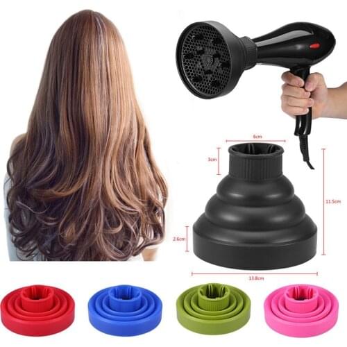 Portable Universal Travel Folding Silicone Hair Dryer Blower Hood Diffuser Hairdresser Tool Telescopic Dryer Hood Hair Drying