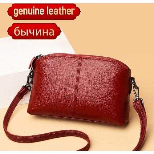 Genuine Leather Real Cowhide Womens Casual Fashion Bag Women Messenger Bag Small Shoulder Bag Crossbody Bags for Women Handbags