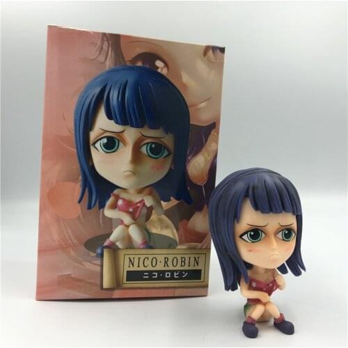 One Piece Robin Q Sitting Girl Sexy Cute Ver. Childhood PVC Action Figures OP Nico Robin Luffy Lovely Collectibles Model 10cm