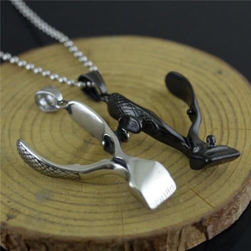 Retro Creative Punk Style Barber Shovel Pendant Fashion Personality Male Female Stylist Barber Shovel Necklace Rock Accessorie