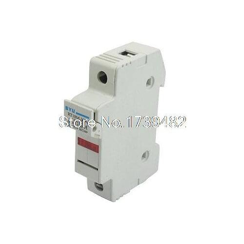 RT18-32X AC 380V 32A 1 Pole 10x38mm DIN Rail Mount Fuse Holder Base