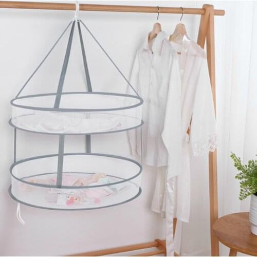 Clothes drying basket hanging sweater net pocket thickened anti-deformation cardigan drying rack socks drying bag