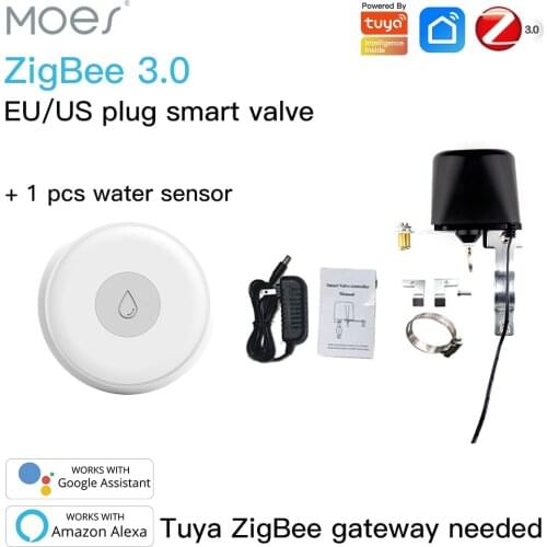 Tuya Zigbee Smart Water Valve WiFi Gas/water Valve Controller APP Control Work With Water Sensor Alexa Google Home Smart Life