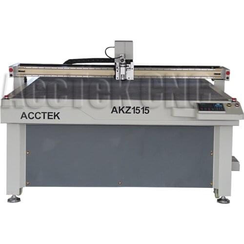 CNC vibrating knife cutting machine with creasing wheel tool