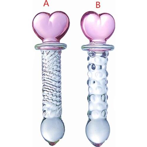 Waterproof Dildo Glass Plug Sex Toys Manual Butt Clitoral Stimulator for Adult Women Lesbian Men Couples