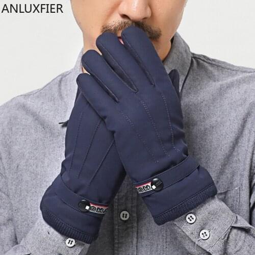 H10080 Winter Men Gloves Male Driving Velvet Thicken Warm Touch Screen Mittens Outdoor Windproof Riding Cotton Fashion Hand Muff