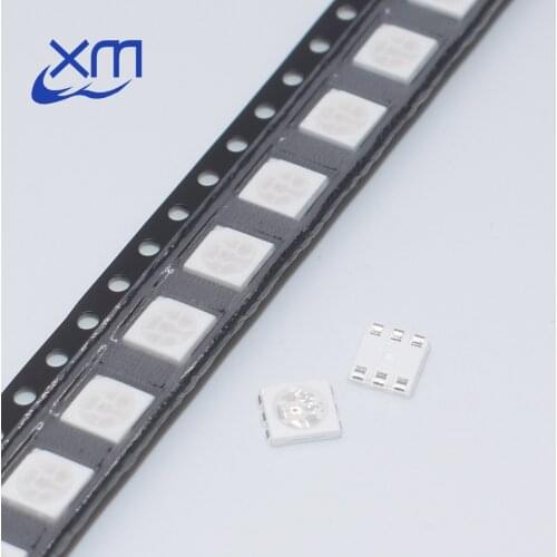 1000 pcs 5050 RGB SMD LED RED BLUE GREEN SMT LED PLCC-6 3-CHIPS Light Emitting Diodes Lamp Bead For Car, Boat, Bike DIY