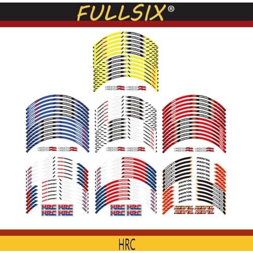 12 X Thick Edge Outer Rim Sticker Stripe Wheel Decals FIT all HONDA REPSOL HRC CBR250RR CBR400RR CBR600RR CBR1000RR
