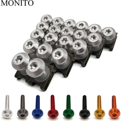 20pcs For Moto Guzzi Brutale 1000 Serie Oro 1200 SPORT AUDACE Motorcycle Custom Fairing Body Bolt Screw Spring Bolts Nuts Kit M6