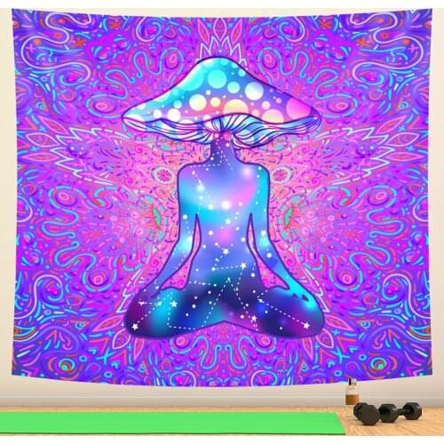 2021 Indian Buddha meditation home decoration Mandala tapestry psychedelic scene Hippie yoga mat Bohemian decoration sheet