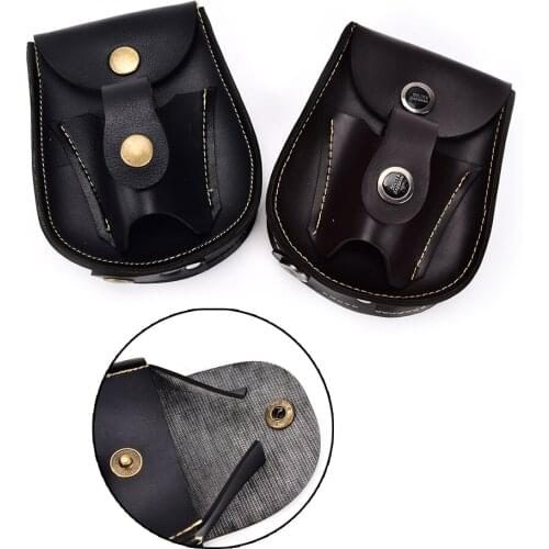 2In1 Black Leather Waist Packs For Slingshot Pouch Ammo Catapult Steel Balls Bearings Bag Pouch