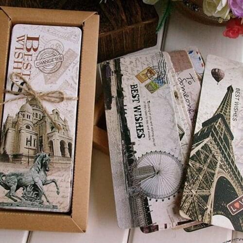 30 Sheets/box Kawaii Iron Tower Bookmark Cartoon Paper Art Book Mark Page Folder Decorate Office School Supplies Stationery