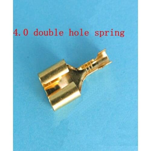 50pcs/lot DJ222-4AB double hole terminal 4MM double hole socket bullet head seat cylindrical connector car terminal