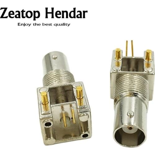 50Pcs RF Coaxial Connector BNC Female R/A Socket Bulk Head Right Angle PCB Mount BNC Connector