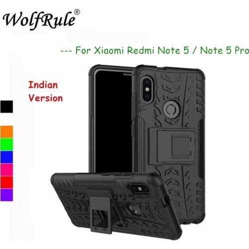 For Xiaomi Redmi Note 5 Pro Cases For Redmi Note 5 Pro Cover Shockproof Silicone + Plastic Kickstand Case For Redmi Note 5 Pro